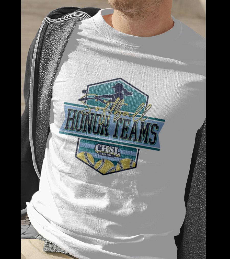 Softball Honor Teams CHSL Est. 1926 With Player Silhouette And Softballs T-Shirt