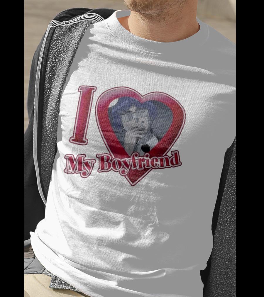 I Love My Boyfriend Heart Anime Style Wolf Keum Wind Breaker T-Shirt