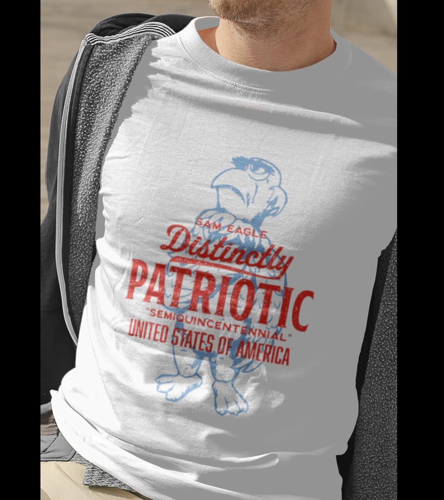 Sam Eagle Distinctly Patriotic Semiquincentennial United States Of America T-Shirt