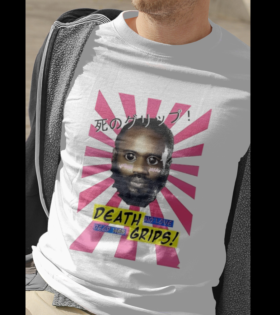 Stefan Burnett Death Grips No Love Deep Web Japanese Text Pink Sunburst T-Shirt