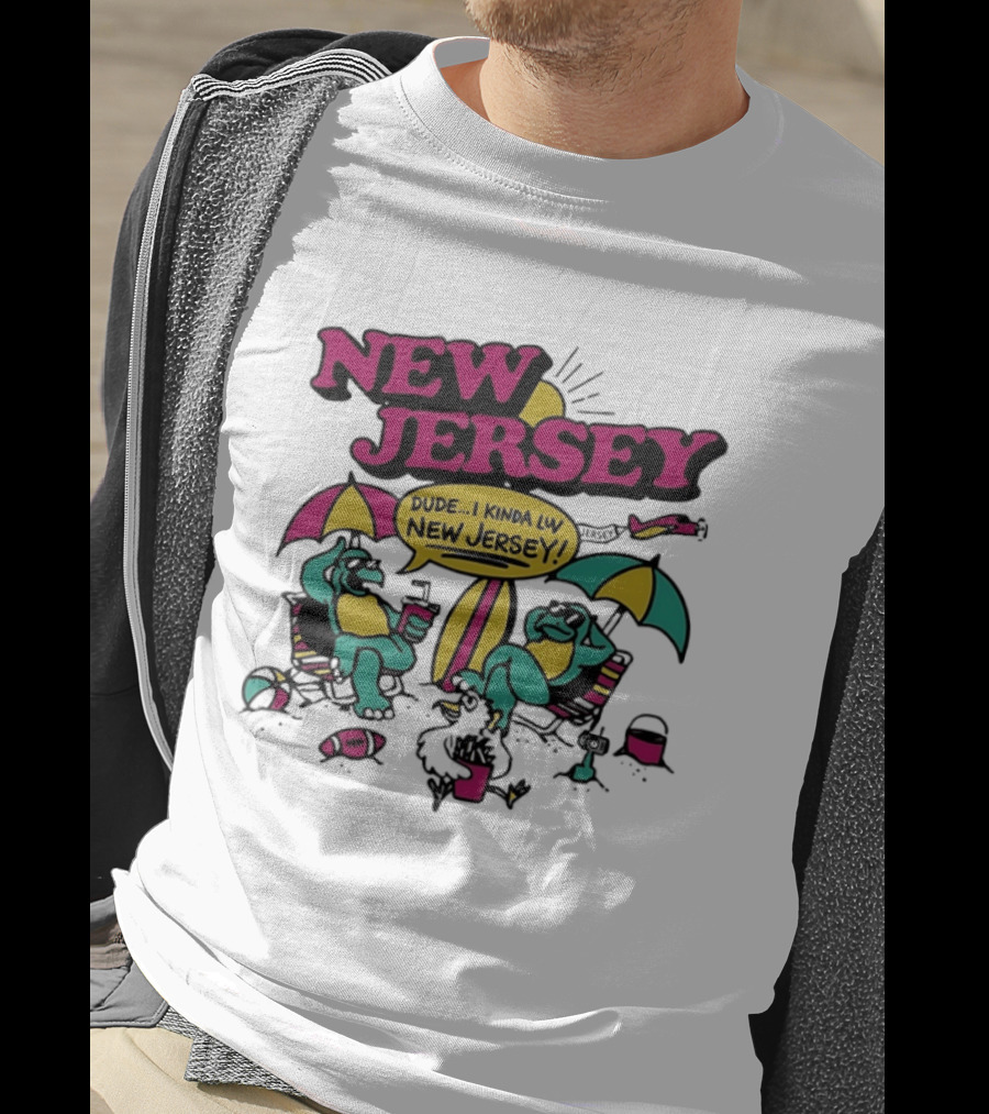 New Jersey Dude I Kinda Luv Beach Vibes With Beach Animals T-Shirt
