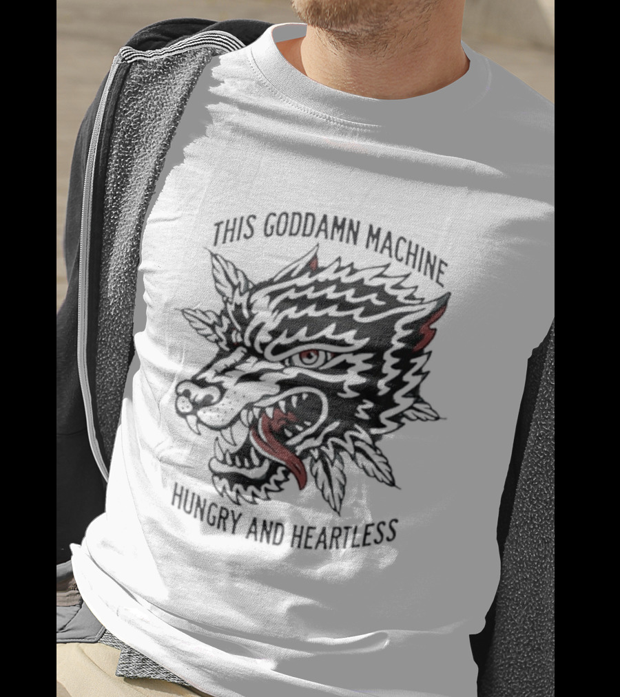 The Wonder Years This Goddamn Machine Wolf Head Hungry And Heartless T-Shirt