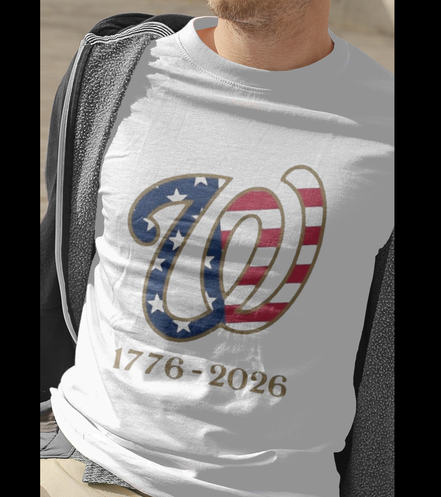 Washington Nationals America 250 Flag W 1776 2026 Stars And Stripes Anniversary T-Shirt