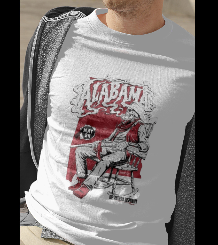 Alabama May 24 The Southern Hospitality Skeleton Cowboy T-Shirt