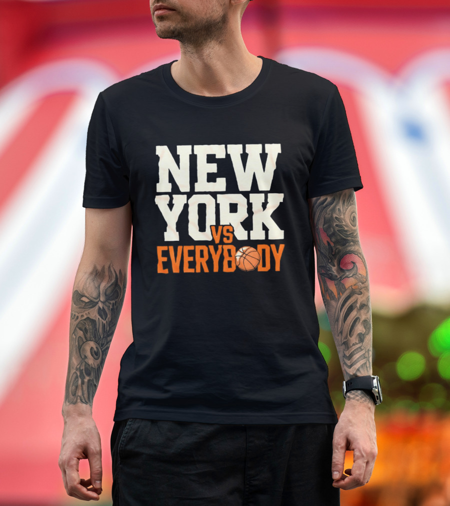 New York Knicks Vs Everybody Basketball Team Fan T-Shirt