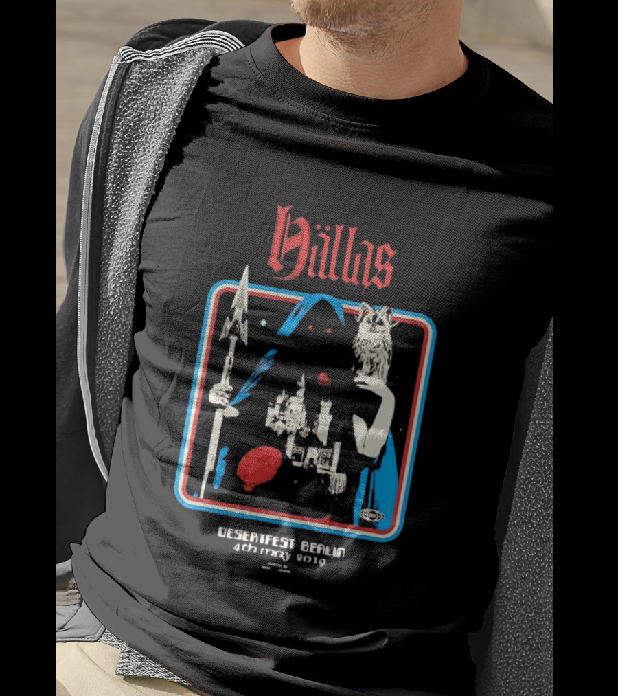 Hällas Desertfest Berlin Wizard Owl Castle 4th May 2019 T-Shirt