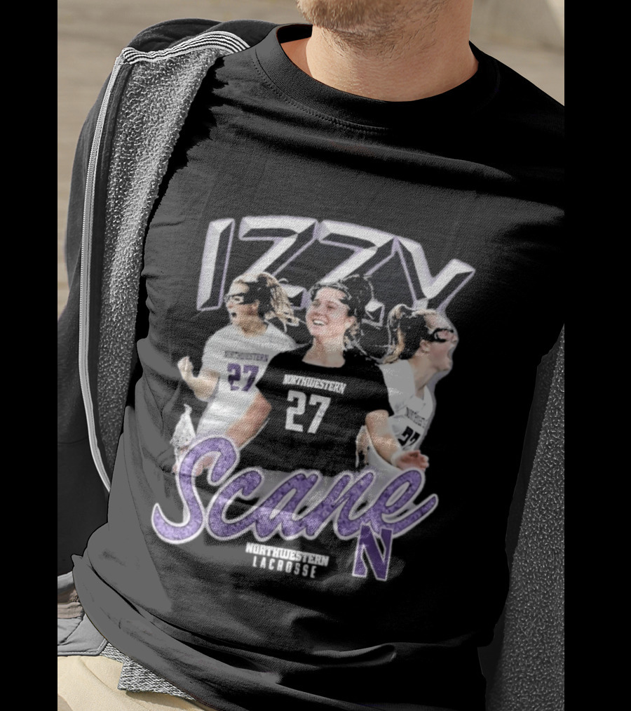 Northwestern Wildcats Izzy Scane 27 Lacrosse Star Athlete Highlights T-Shirt