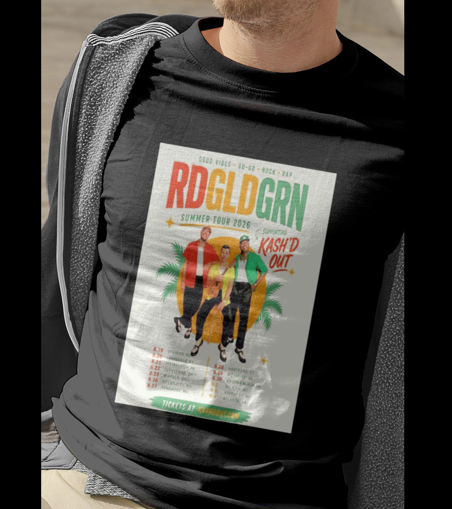 RDGLDGRN Summer Tour 2026 Good Vibes Go Go Rock Rap Supporting Kash'd Out T-Shirt