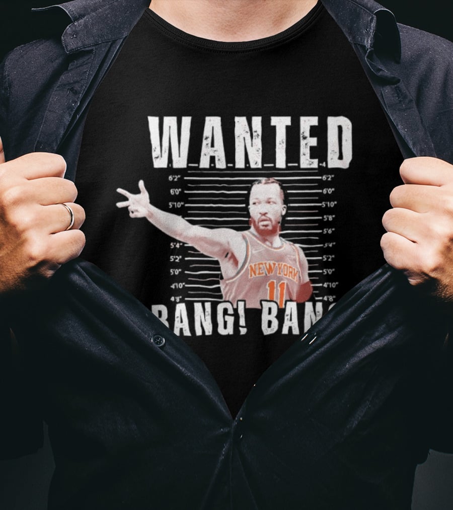 Jalen Brunson New York Knicks Wanted Bang Bang Shot T-Shirt