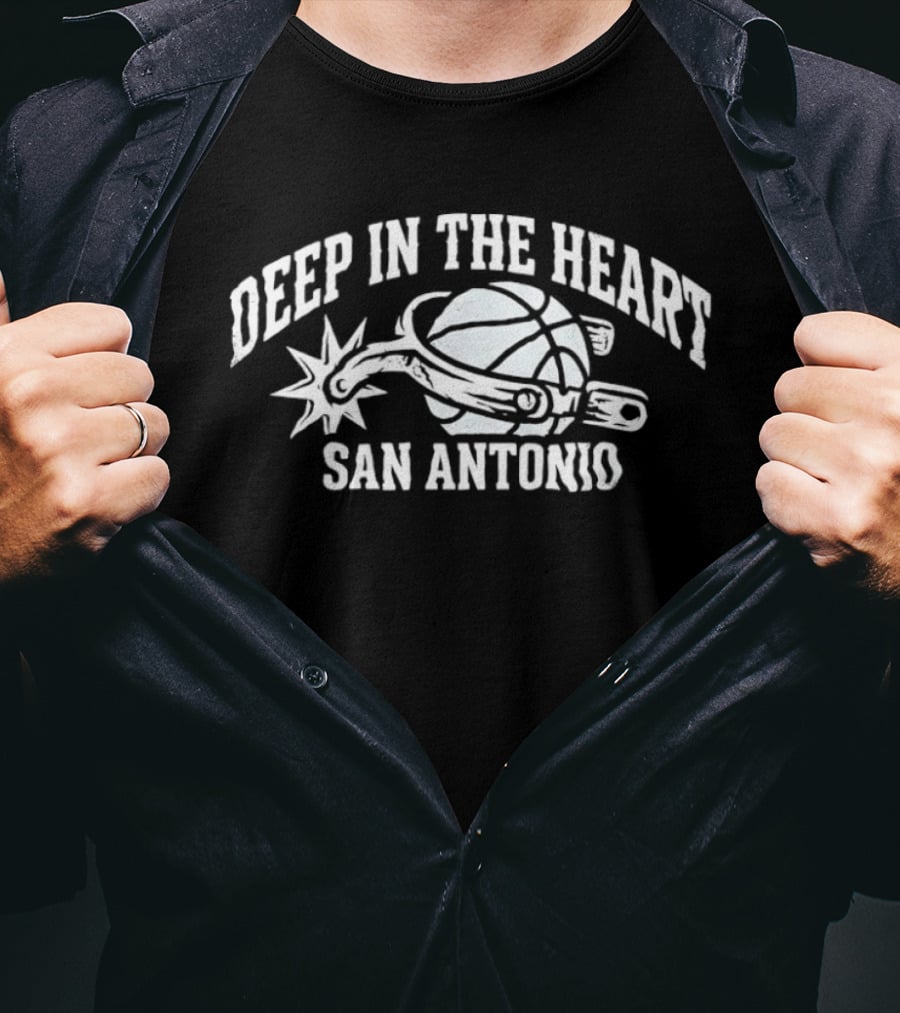 San Antonio Deep In The Heart Spurs Basketball T-Shirt