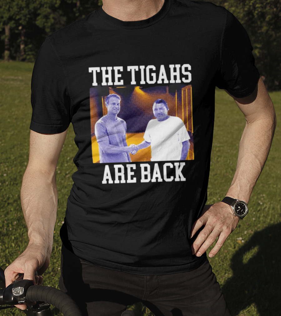 Lane Kiffin Ed Orgeron The Tigahs Are Back LSU Duo Handshake T-Shirt