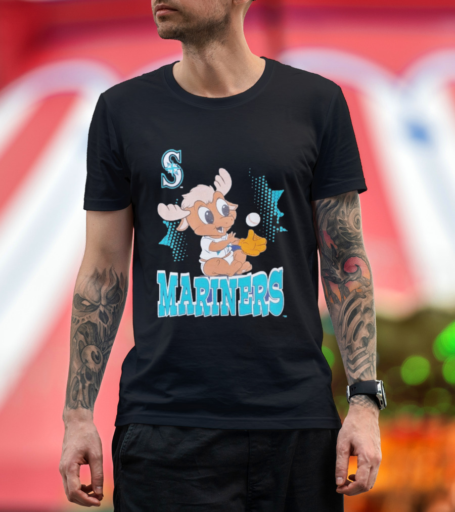 Seattle Mariners Baby Moose Rookie Baseball Glove Mariners T-Shirt