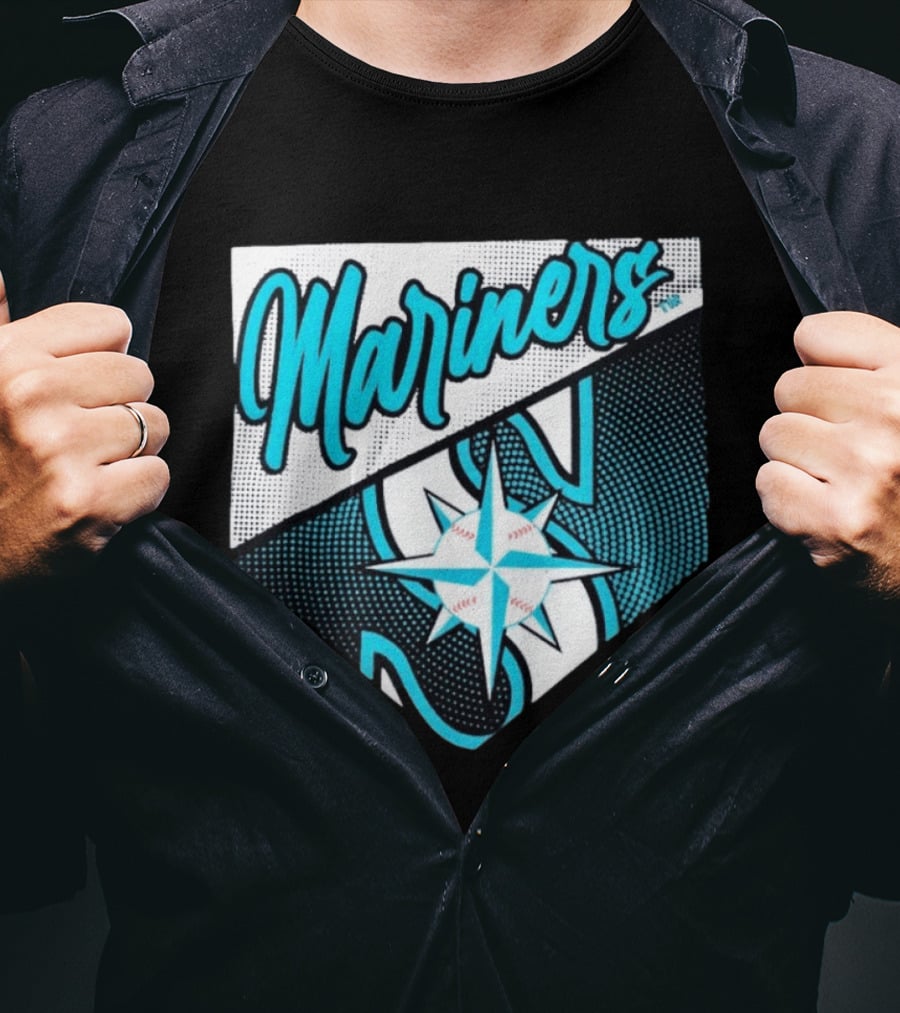 Mariners Compass Baseball Seattle Mariners T-Shirt