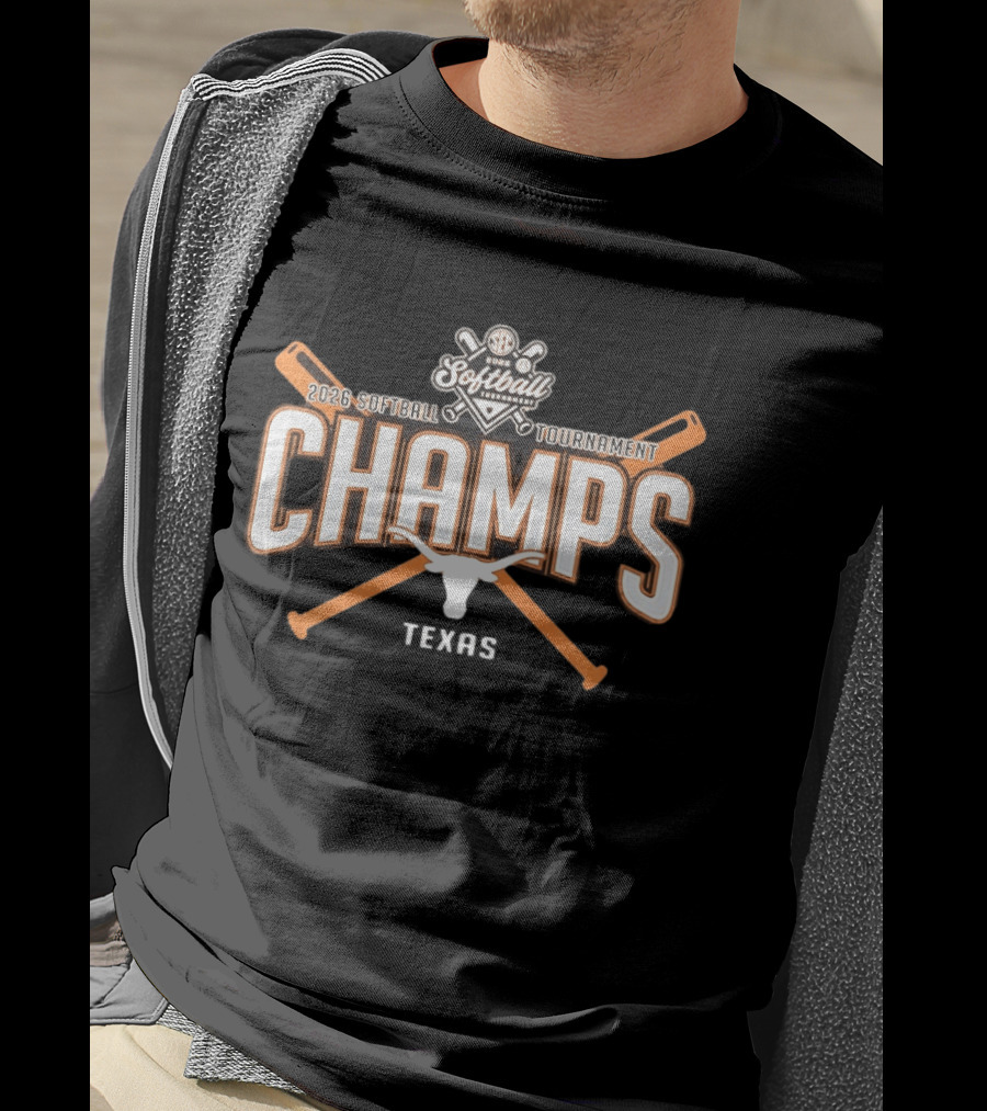 Texas Longhorns 2026 SEC Softball Tournament Champs Celebration T-Shirt