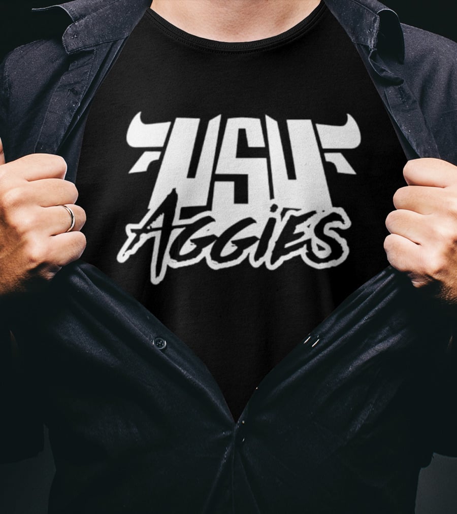 USU Aggies Horned Utah State University T-Shirt