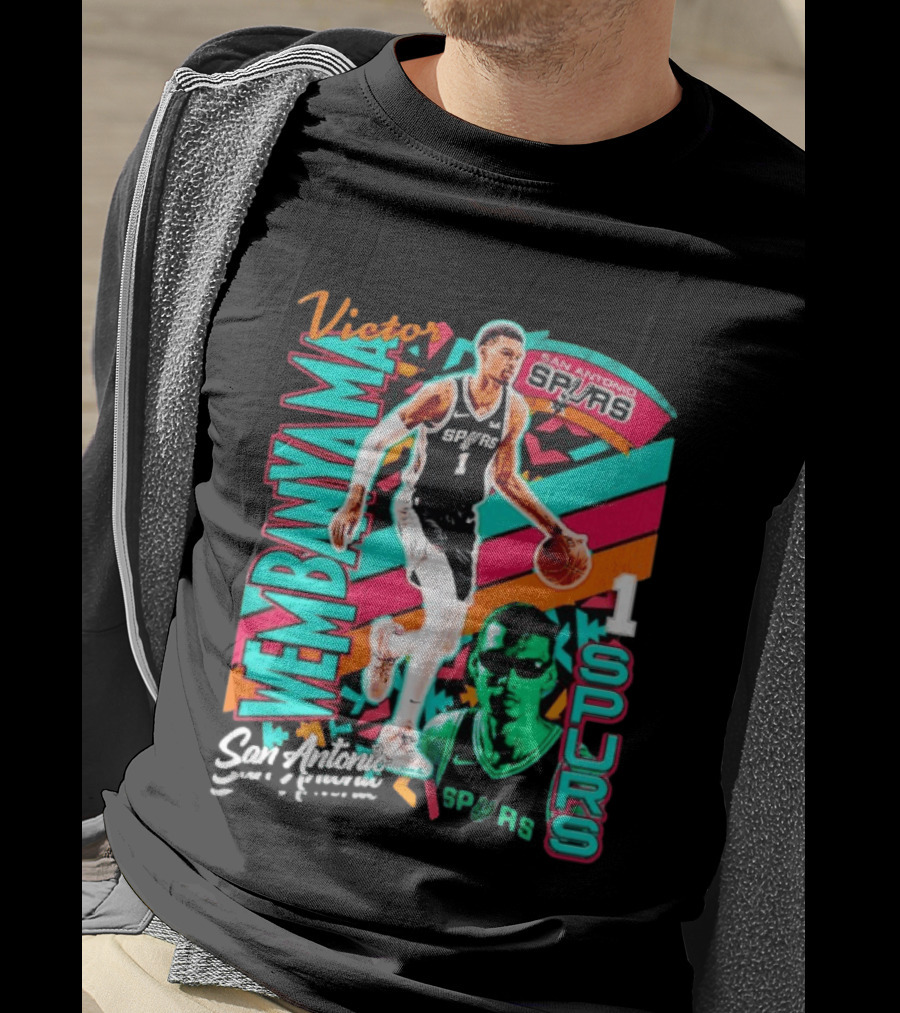 Victor Wembanyama San Antonio Spurs Retro Style Wemby 1 T-Shirt