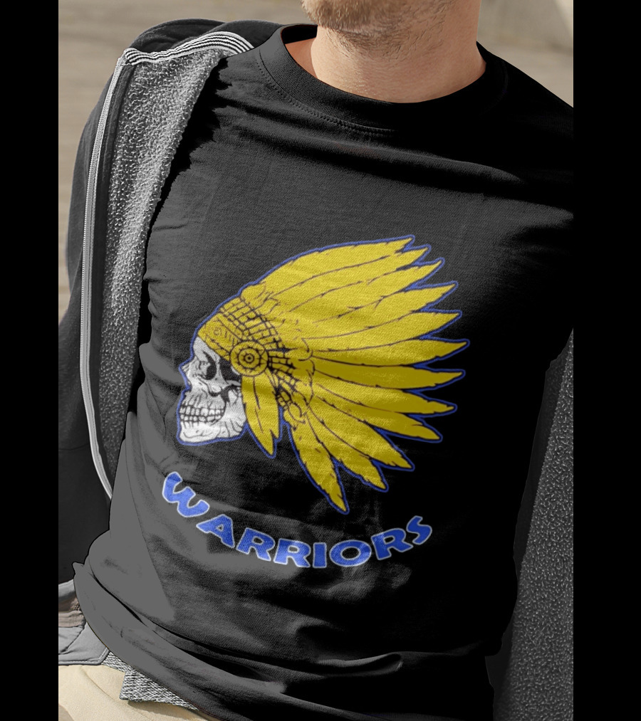 Warriors Fearless Spirit Skull Yellow Headdress T-Shirt