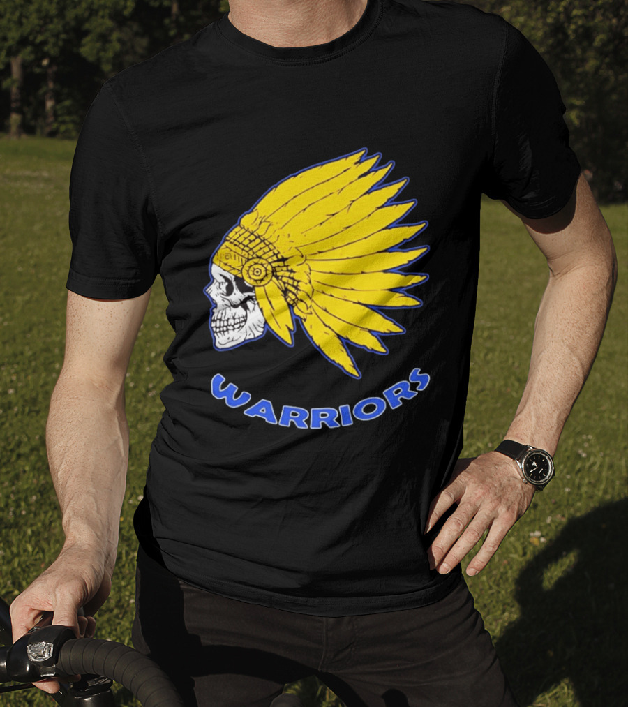 Warriors Fearless Spirit Skull Yellow Headdress T-Shirt