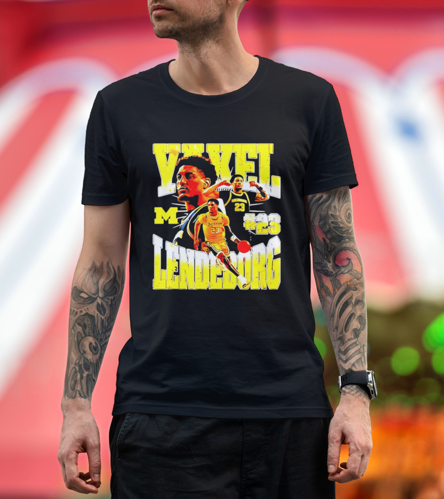 Yaxel Lendeborg #23 Michigan Wolverines Basketball M Player T-Shirt