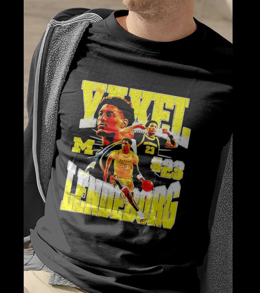 Yaxel Lendeborg #23 Michigan Wolverines Basketball M Player T-Shirt