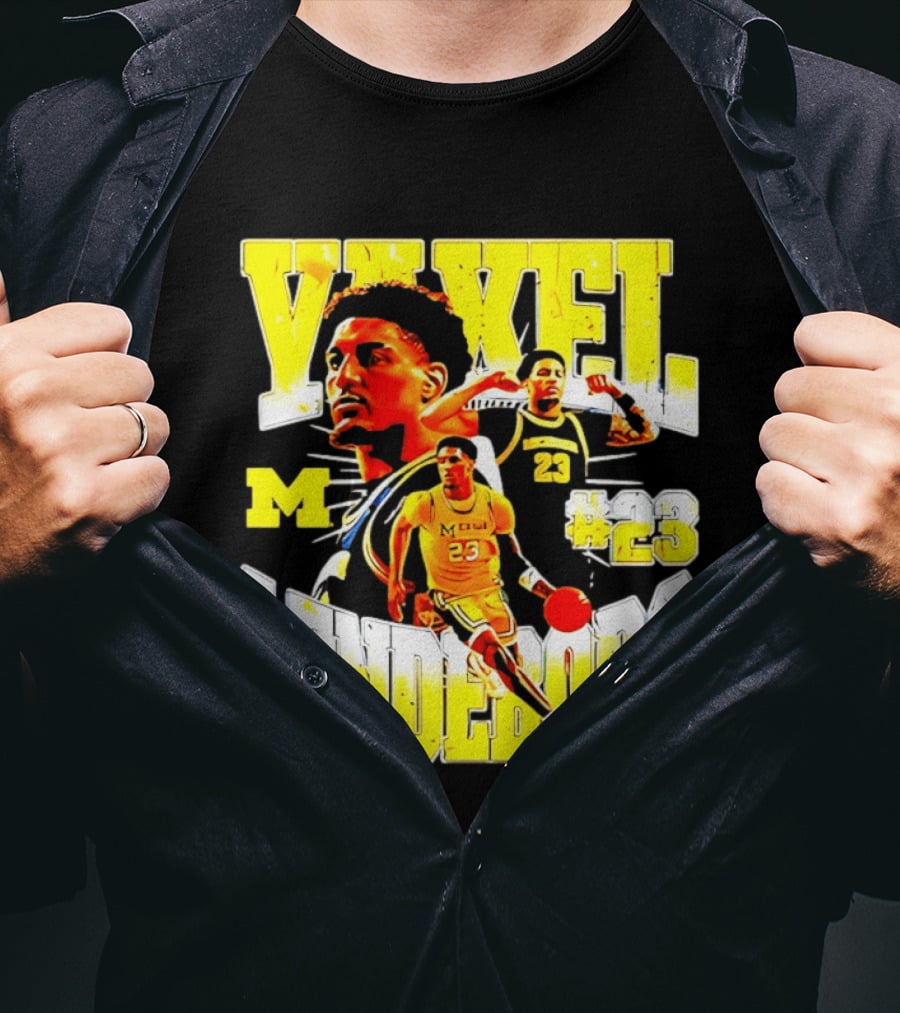 Yaxel Lendeborg #23 Michigan Wolverines Basketball M Player T-Shirt