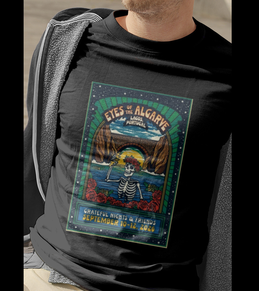 Eyes Of The Algarve Lagos Portugal September 10 12 2026 Grateful Nights & Friends T-Shirt
