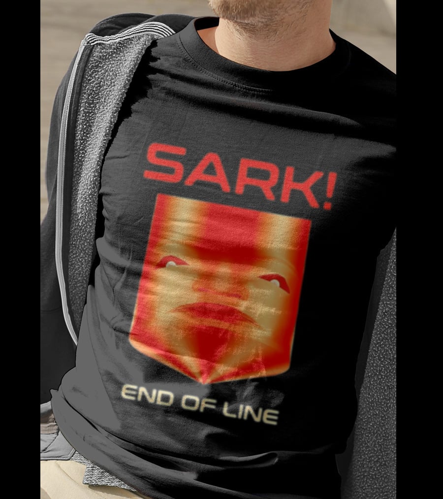 Sark End Of Line Retro Gaming Villain Face T-Shirt