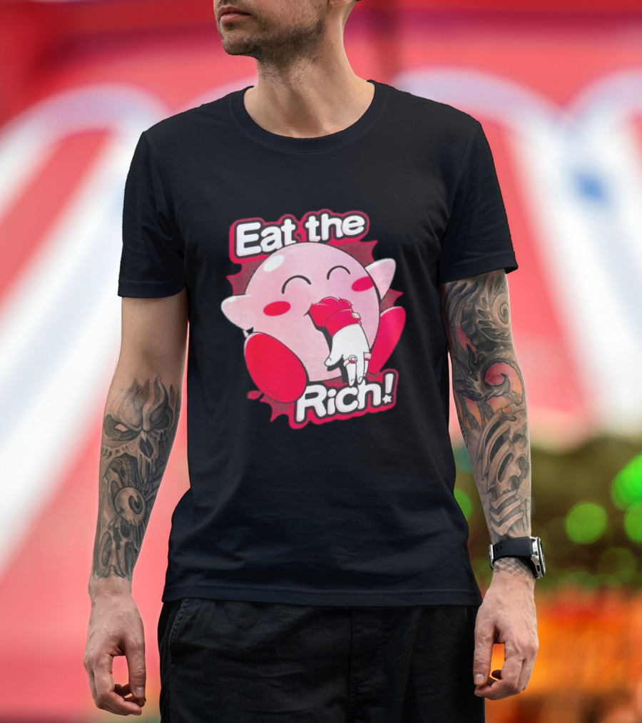Kirby Eat The Rich Meme Video Game Character Trend T-Shirt