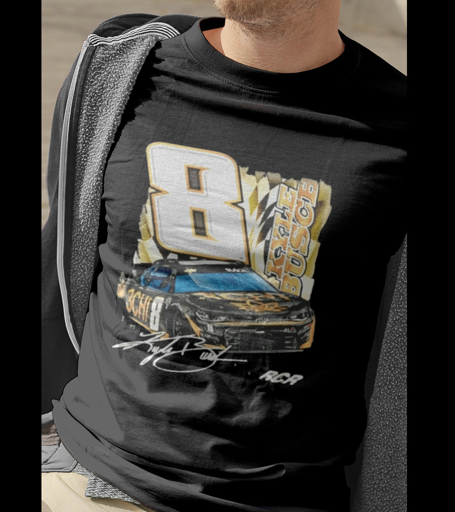 Kyle Busch 8 RCR NASCAR Race Car Signature T-Shirt