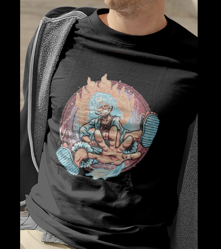 Luffy's Awakened Gear 5 Pirate King Manga Anime T-Shirt