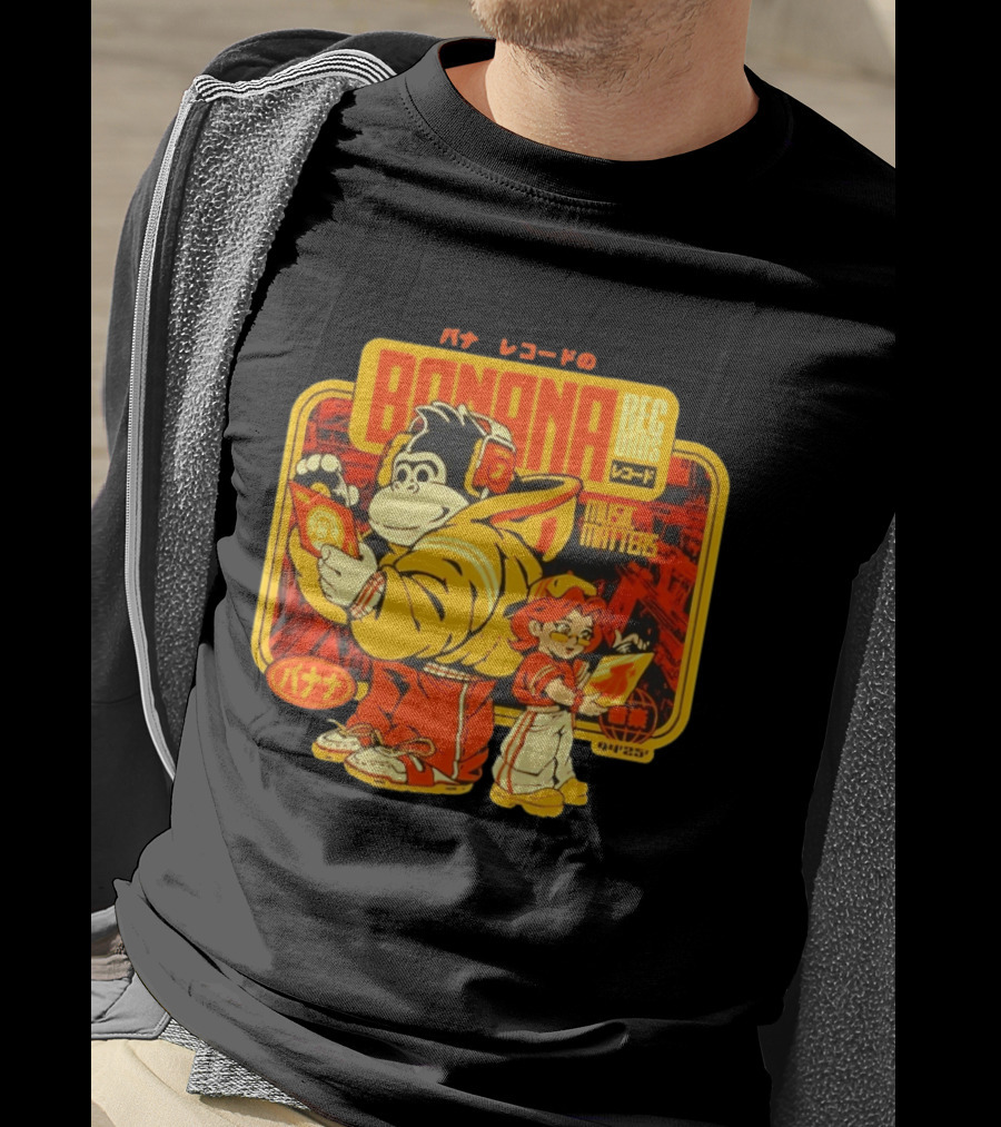 Banana Records Music Matters Retro Style Japanese T-Shirt