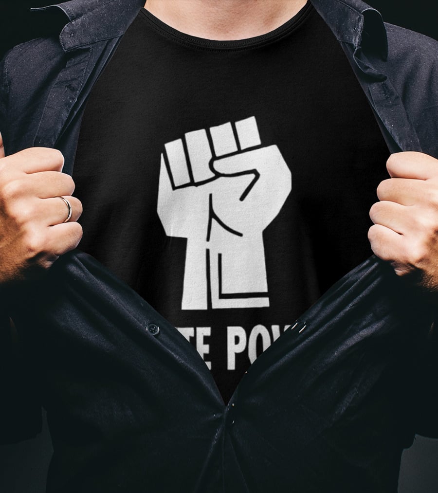 White Power Raised Fist T-Shirt