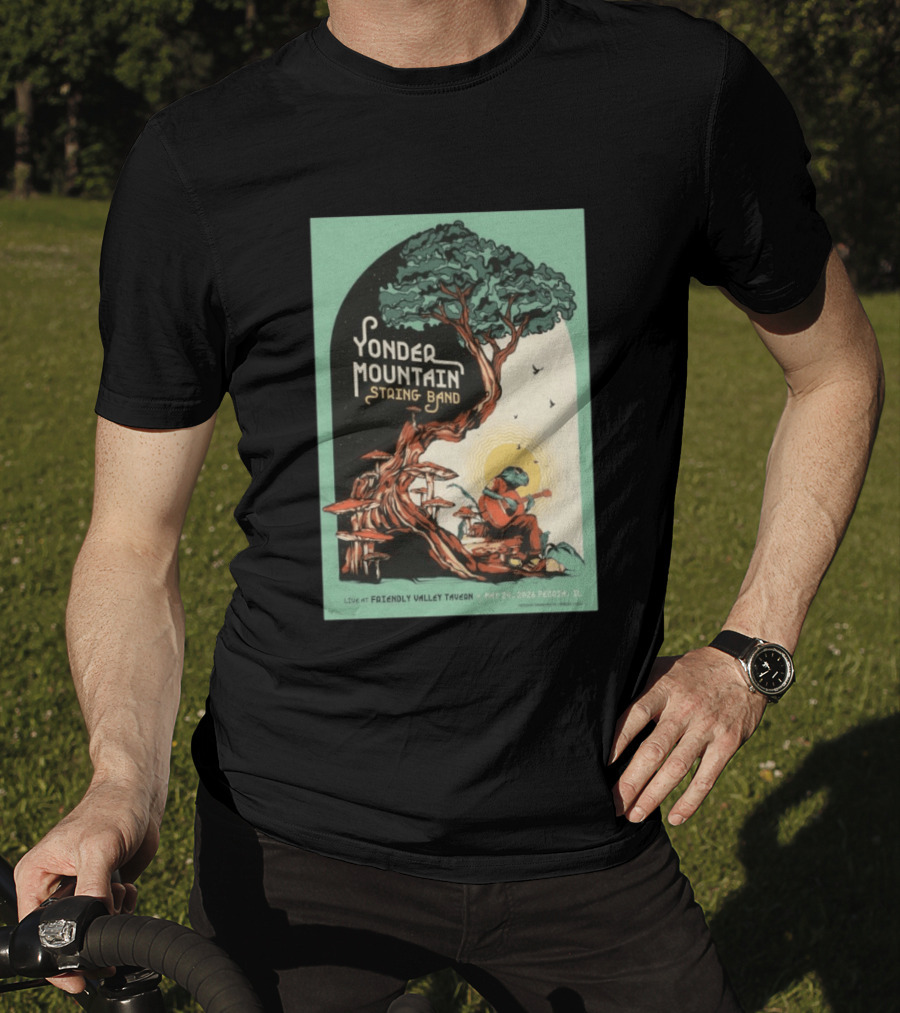 Yonder Mountain String Band Live At Friendly Valley Tavern Peoria IL May 24 2026 T-Shirt