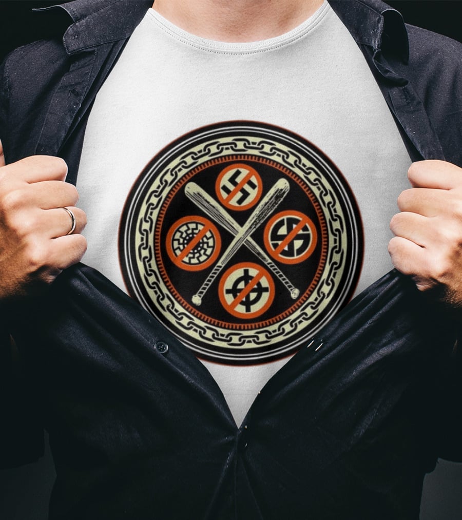 Antifascist Action Symbol No Nazis Iconography T-Shirt