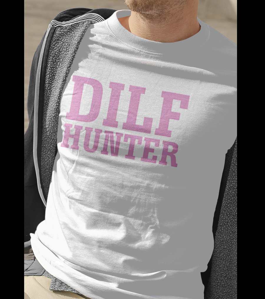 DILF Hunter Pink Bold Retro Fun T-Shirt
