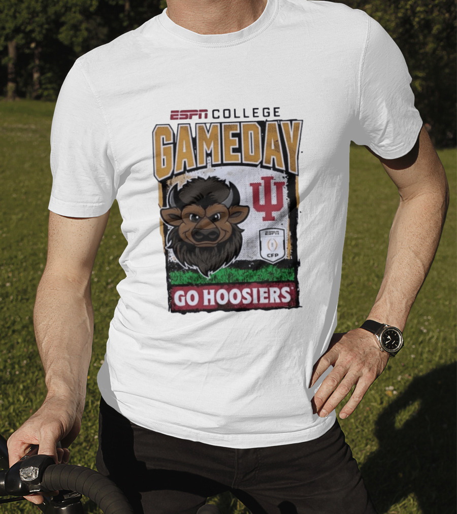 ESPN College Gameday Go Hoosiers IU Buffalo Football T-Shirt