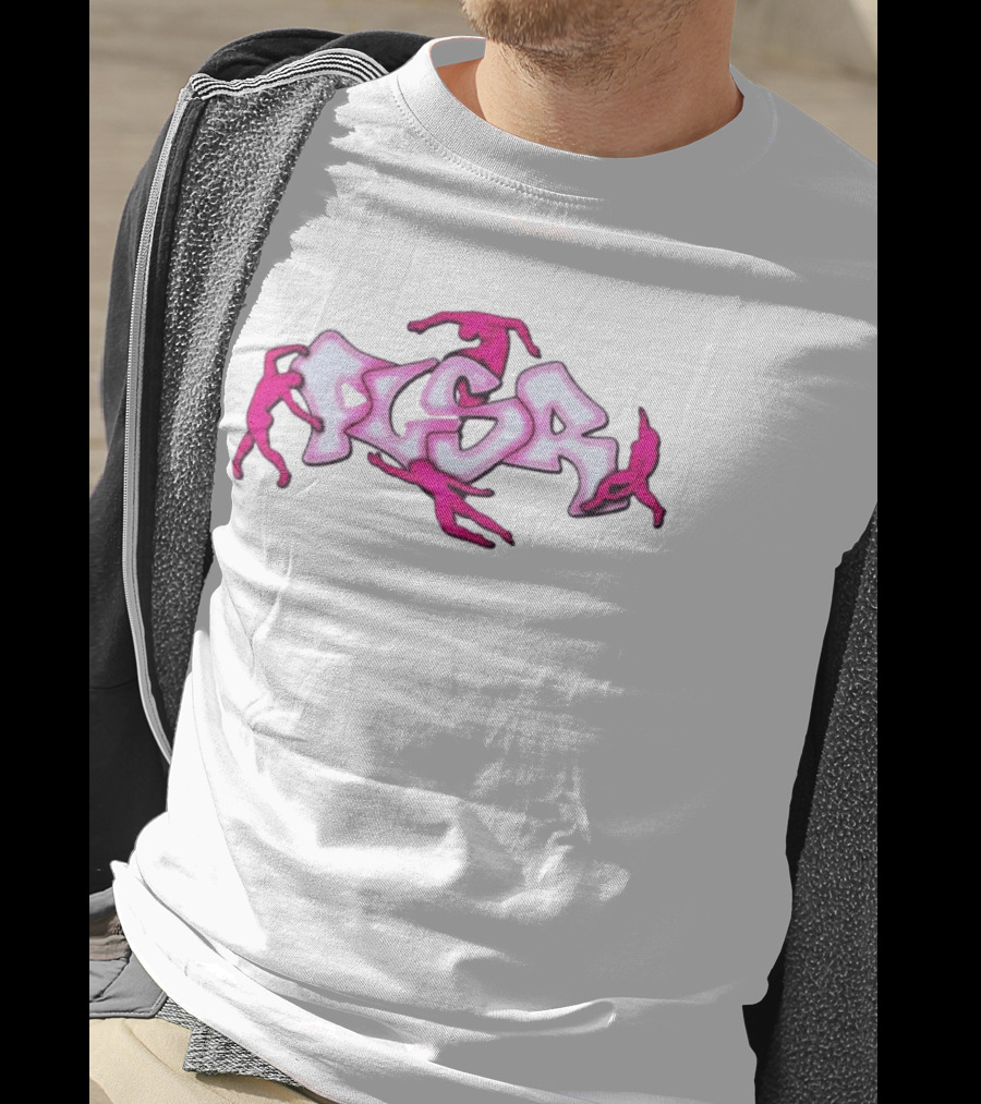 Flsr Figures Climbing Pink Graffiti T-Shirt