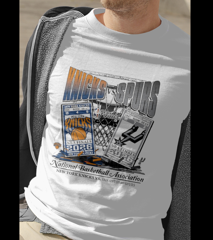 New York Knicks Vs San Antonio Spurs NBA Finals Tickets 2026 National Basketball Association T-Shirt