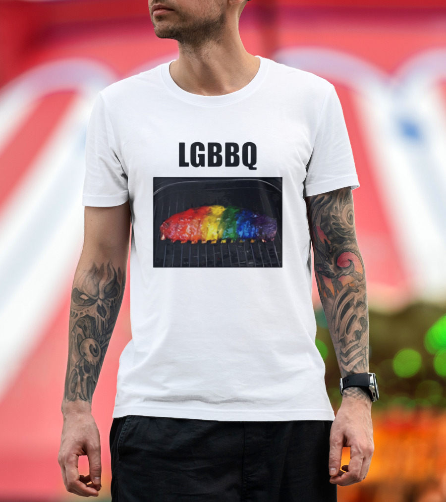LGBBQ Rainbow Ribs LGBTQ BBQ T-Shirt
