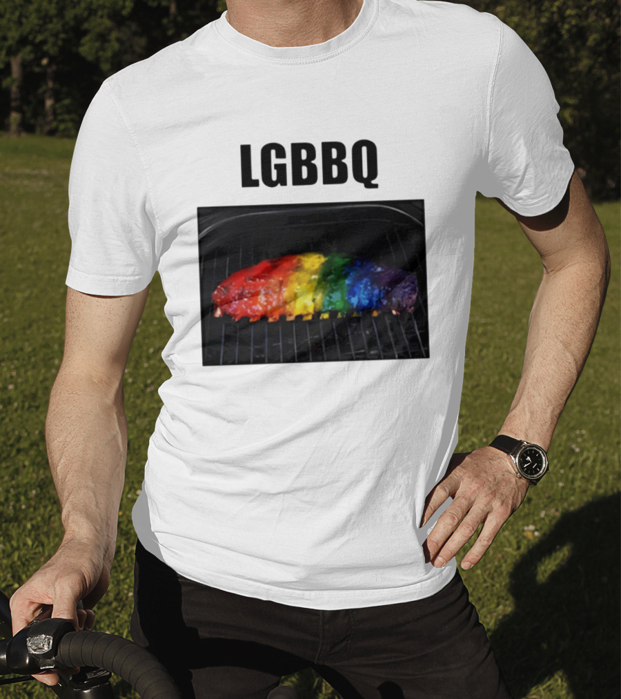LGBBQ Rainbow Ribs LGBTQ BBQ T-Shirt