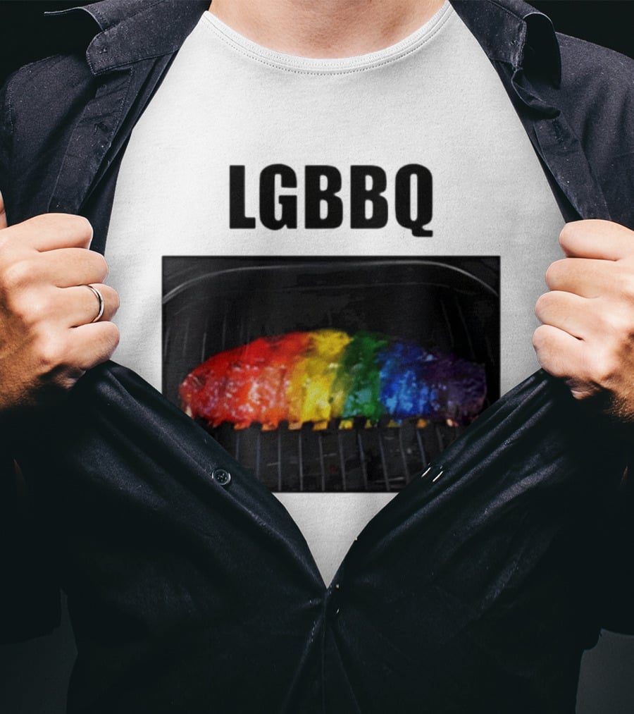 LGBBQ Rainbow Ribs LGBTQ BBQ T-Shirt