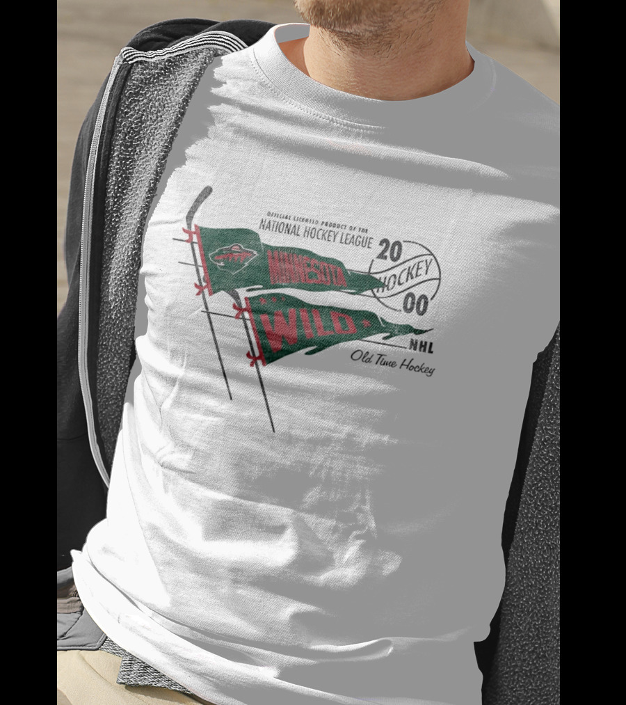 Minnesota Wild Official Licensed Product National Hockey League 2000 Old Time Hockey NHL T-Shirt