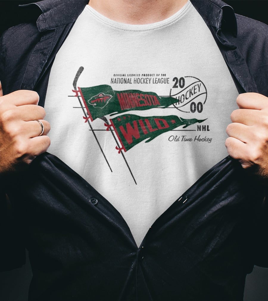 Minnesota Wild Official Licensed Product National Hockey League 2000 Old Time Hockey NHL T-Shirt
