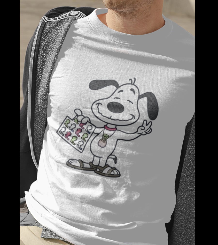 Groovy Snoopy Psychedelic Peace Sign Woodstock Bag T-Shirt