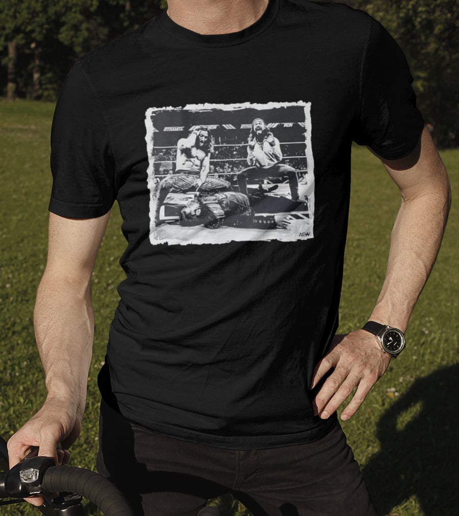 AEW Dynamite Young Bucks Adam Cole Wrestling Ring Pose T-Shirt
