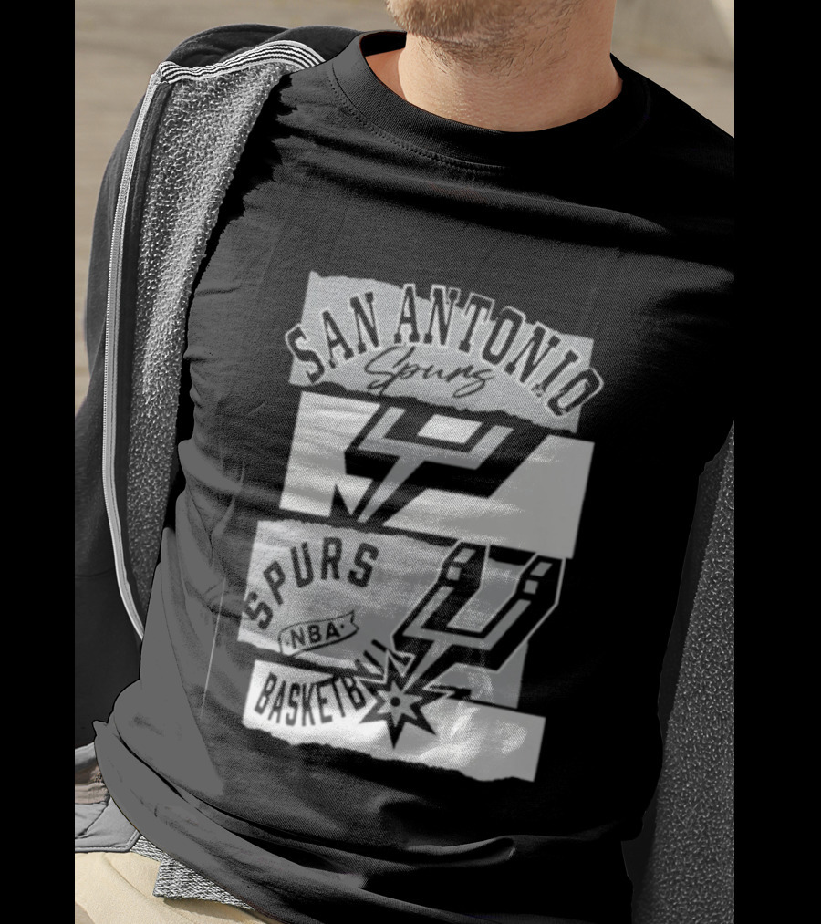 San Antonio Spurs In The Paint Vintage NBA Logoman Edition T-Shirt