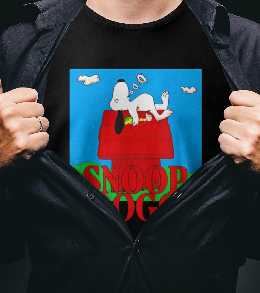 Snoop Dogg Snoopy Parody Relaxing On Doghouse T-Shirt