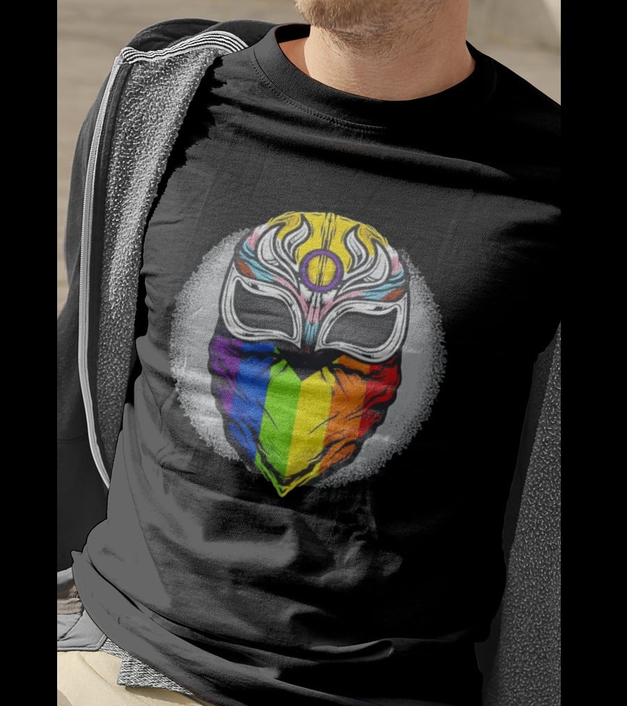 Pride Luchador Mask Rainbow Lucha Wrestling T-Shirt