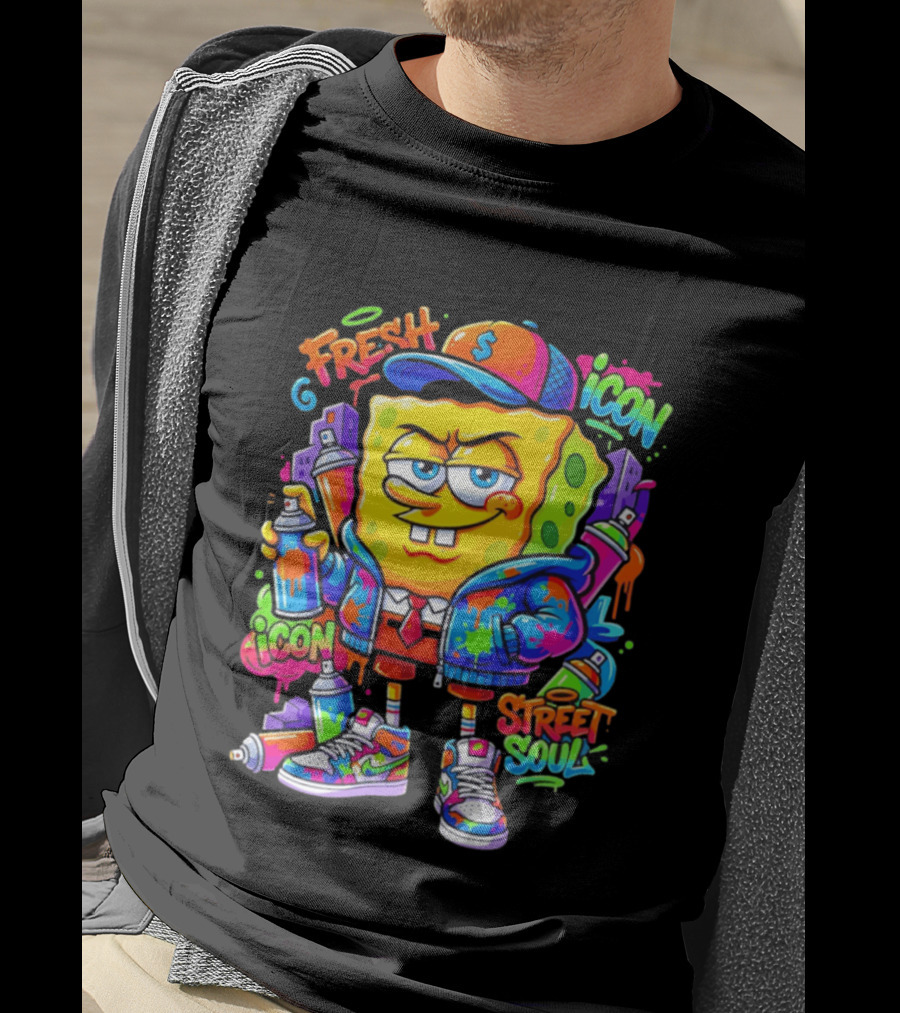 Sponge Bob Square Pants Fresh Icon Street Soul T-Shirt