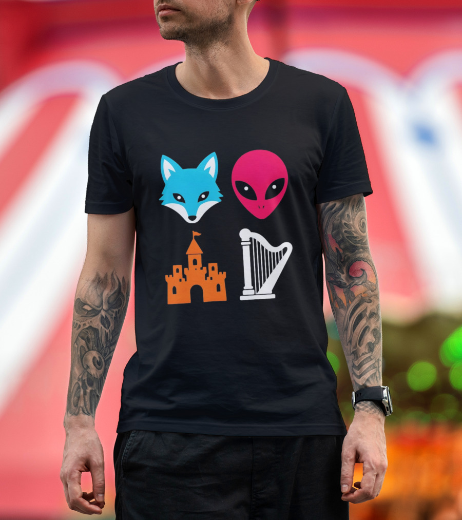 Spurs Fox Alien Castle Harper Basketball Meme T-Shirt